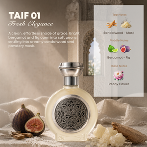 TAIF 01 unisex perfume bottle 75ml on marble, fragrance uae