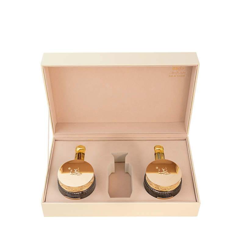 Luxury gift box holding Bokhoor with empty slot, Diwan Box 1 - fine bakhoor and perfume gift box