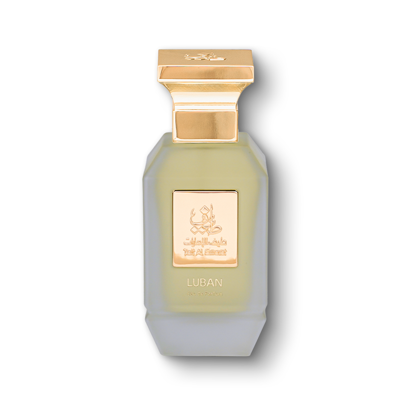 Luban unisex perfume bottle 75ml with a golden plate embossed with taif al emarat logo - luxury luban perfume​ in uae