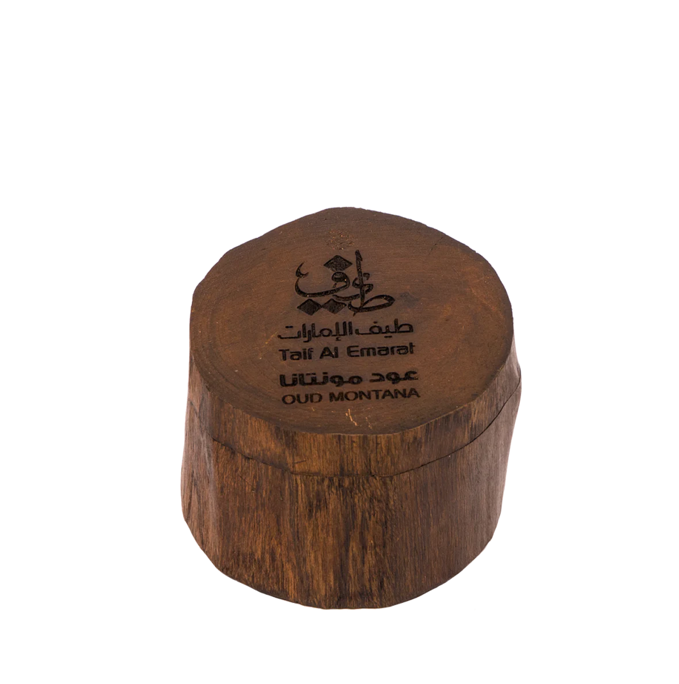 Rounded wooden container reflecting emirate culture - Oud Montana 50g - dukhoon al oud - oud wood dubai