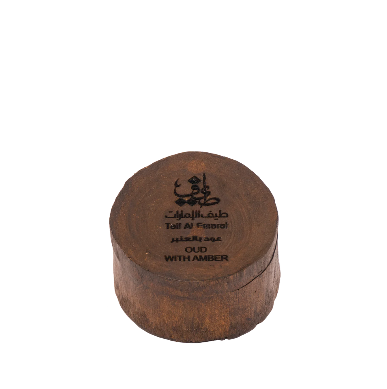 Round wooden container with oud wood - Oud With Amber 12g - dkhoon emirates - fragrant amber oud in dubai