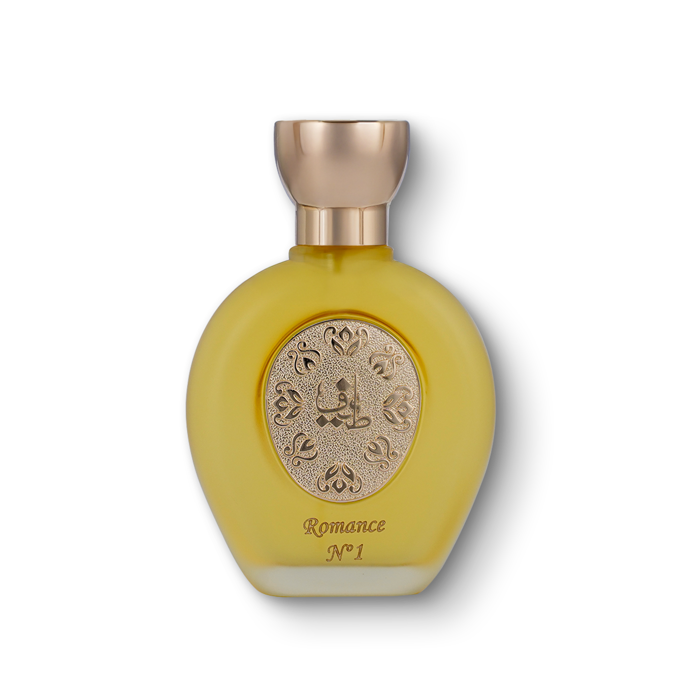 ROMANCE N°1 women's perfume bottle 75ml - oval shaped luxury perfume bottle embossed with taif al emarat logo in golden color - long lasting amber perfume