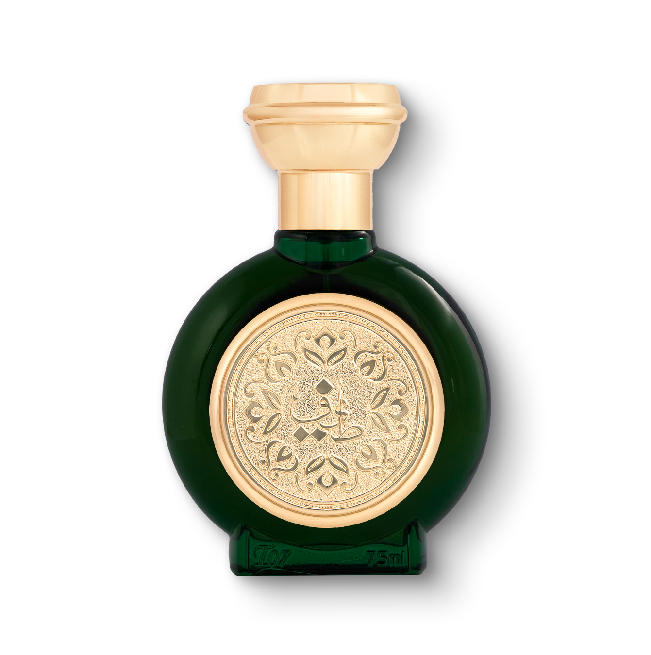 TAIF 07 unisex perfume bottle 75ml - green luxurious perfume bottle with golden embossed taif al emarat logo - leather perfume