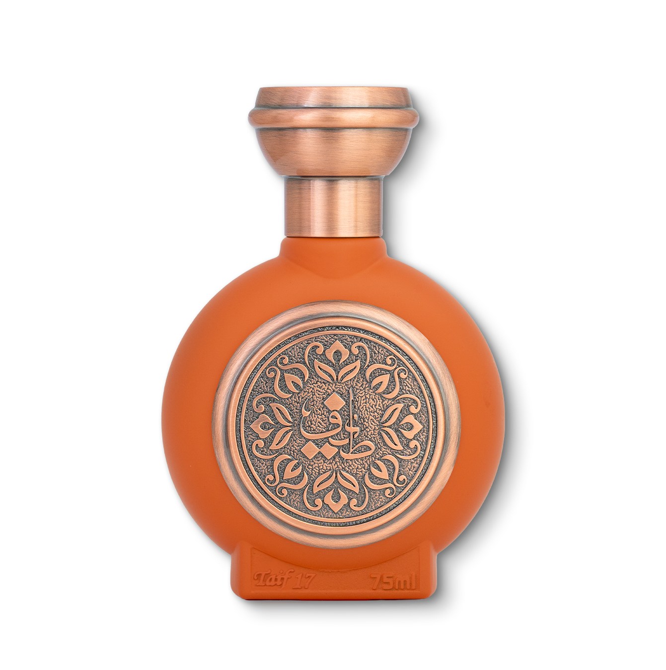 TAIF 17 perfume bottle 75ml embossed with golden logo of taif al emarat - elegant amber perfume dubai