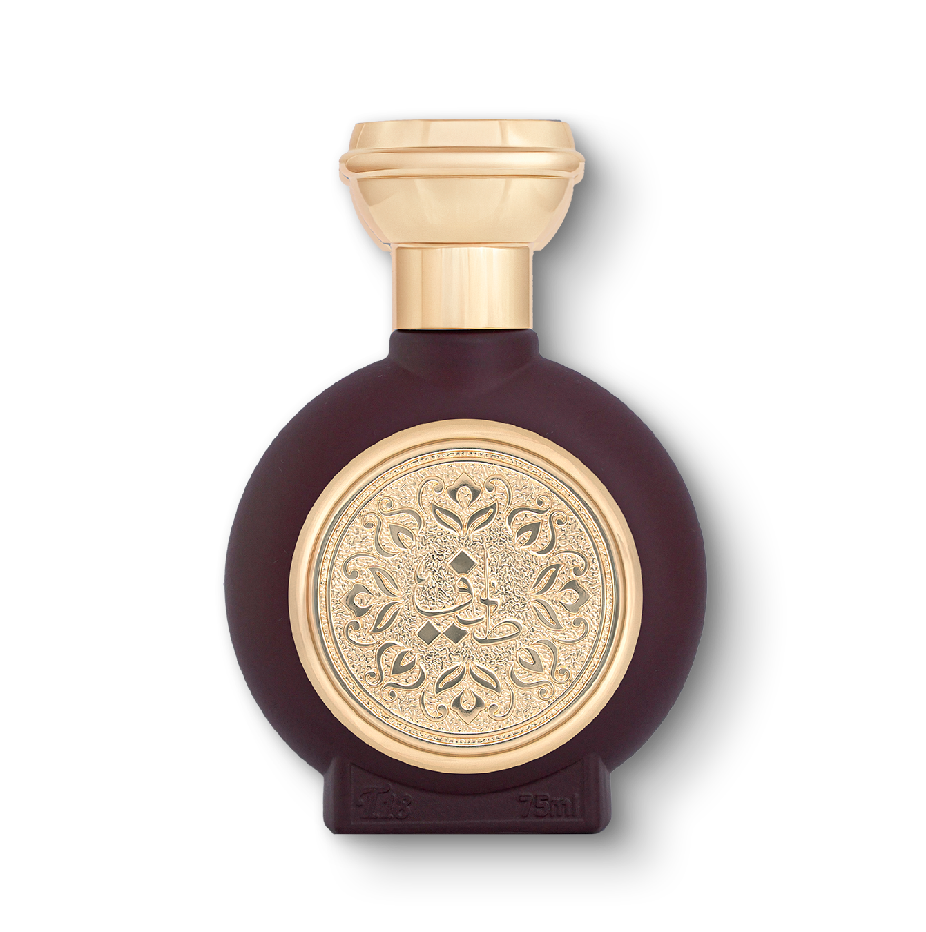 TAIF 18 unisex perfume bottle 75ml - brown luxury perfume bottle in with golden embossed taif al emarat logo - premium musk perfume
