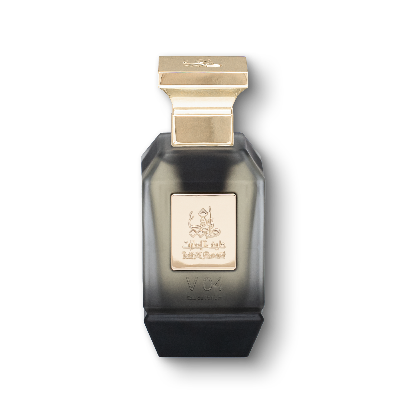 V04 unisex perfume bottle 75ml with a golden plate embossed with taif al emarat logo - best black oud perfume Abu Dhabi