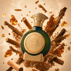 YEAR OF ZAYED perfume bottle 75ml beside oud wood and amber - best tobacco fragrance