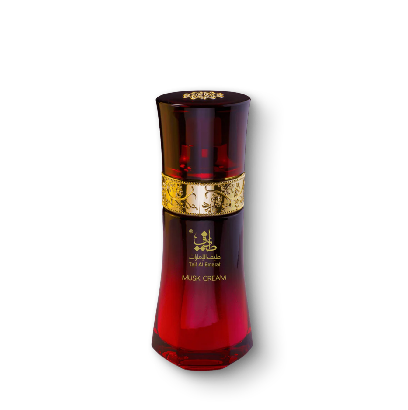 Musk Cream bottle 35ml with engraved gold band, musk body cream