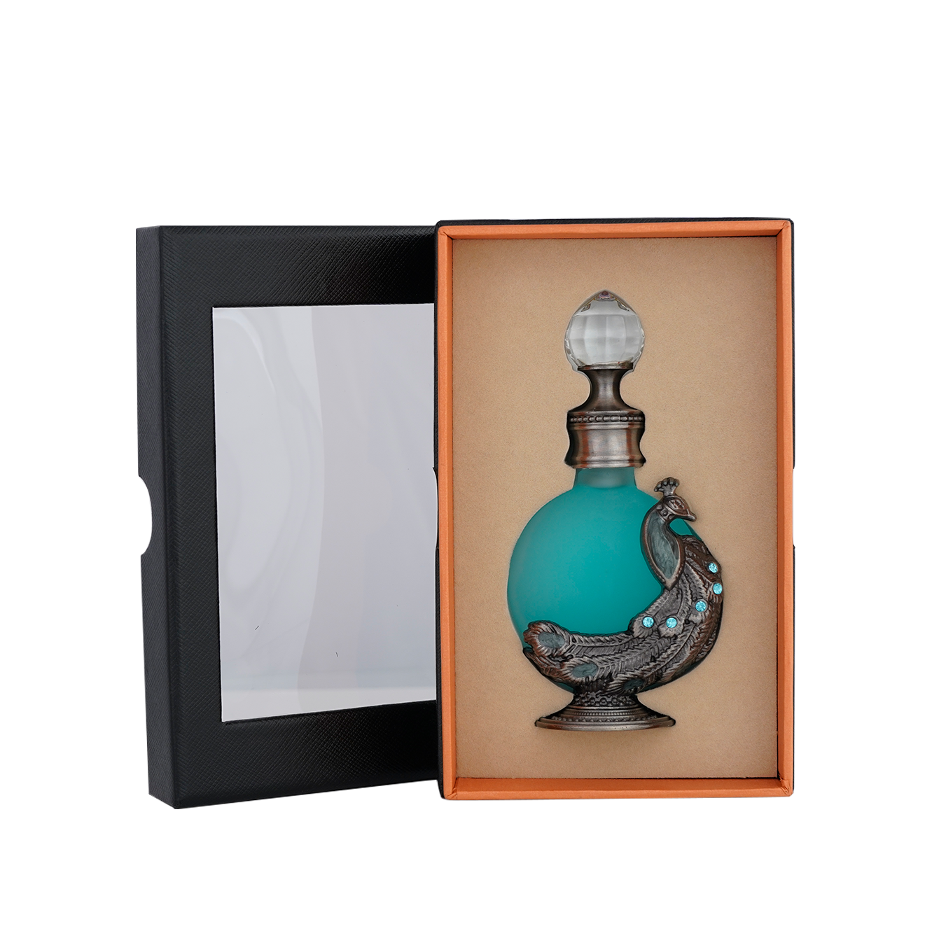 PEACOCK P005 oriental oil bottle 12ml nested in open box - best emirates musk