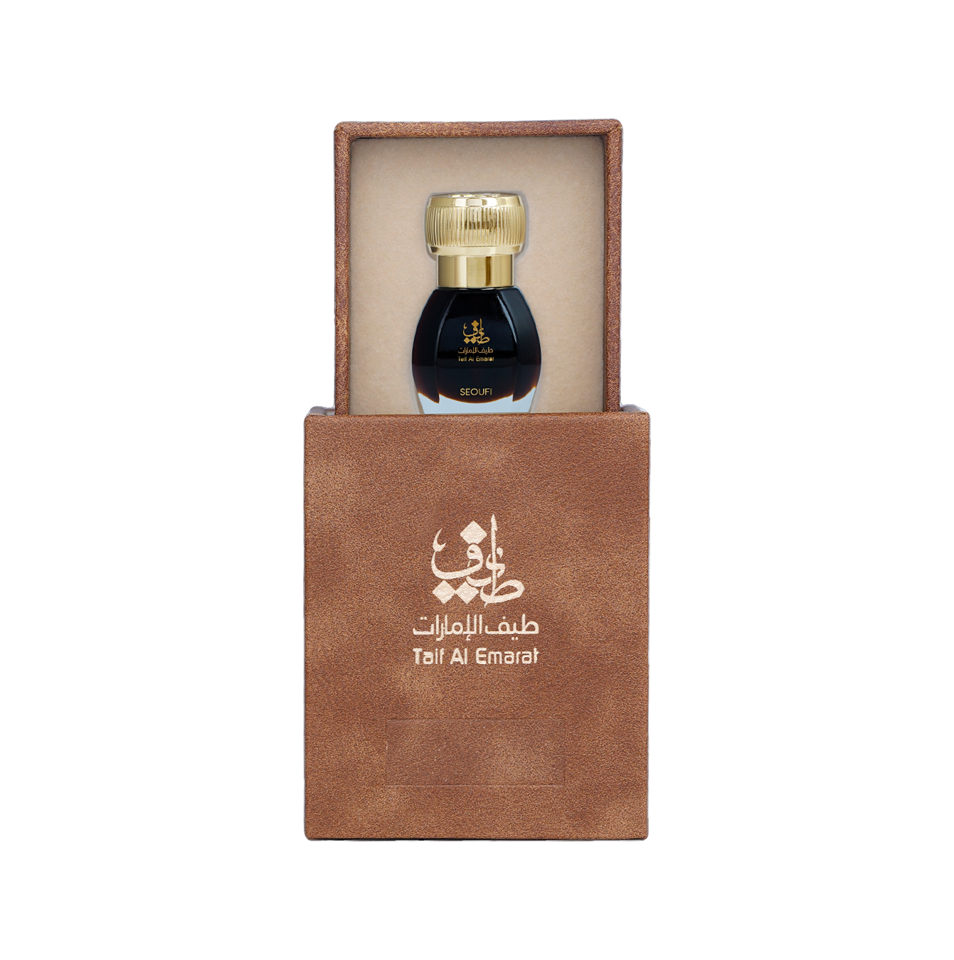 Seoufi oriental oil bottle 1tola nestled in luxury brown box - best oud oil in uae