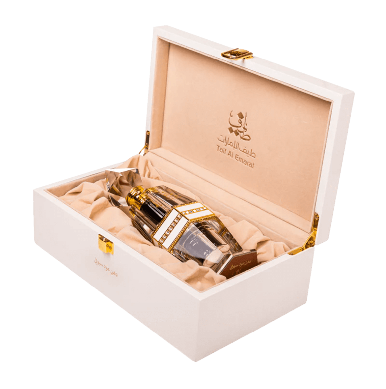 Seoufi oriental oil bottle 60ml cushioned in white elegant box - best oud oil in the world
