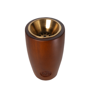 Bakhoor burner in tumbler shape, gold interior, Taif Wooden Incense Burner - wooden bakhoor burner in dubai