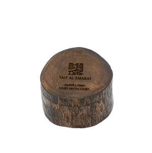 Small wooden container full with oud chips, Oud With Oud 12g, agarwood oud