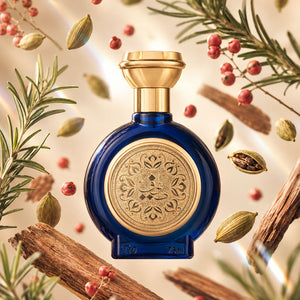 TAIF 10 men's perfume bottle 75ml surrounded by rosemary and berries, best men's fragrances of all time