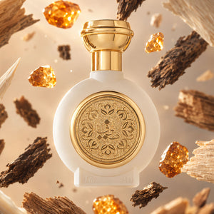 TAIF 16 unisex perfume bottle 75ml from taif al emarat perfumes, surrounded by amber and white oud wood - online fragrance stores - best Cambodian oud