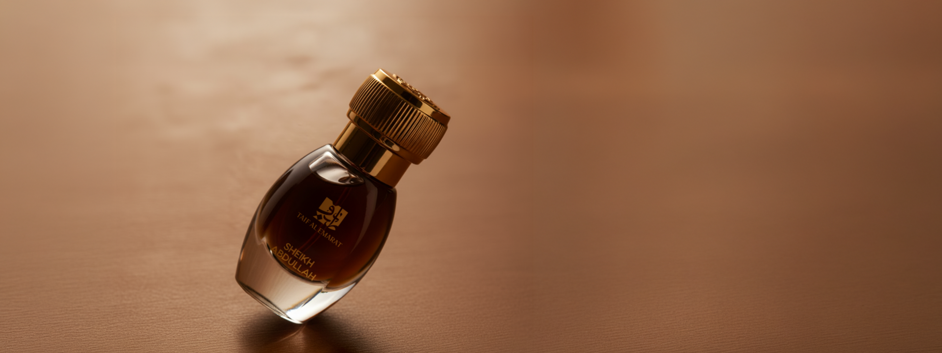 Sheikh Abdullah Aged Oud Oil Bottle With Gold Cap Warm Tone