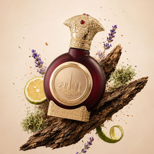 EMIRATES LAND men's perfume bottle 75ml surrounded by mandarins and roses - luxurious iris fragrance