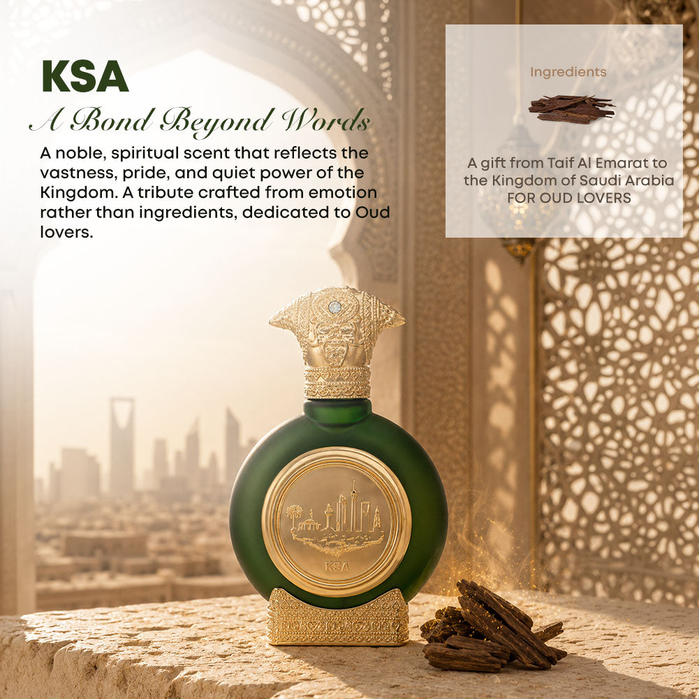 KSA unisex perfume bottle 75ml with perfume ingredients, oud - best unisex perfume