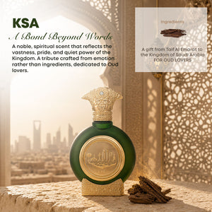 KSA unisex perfume bottle 75ml with perfume ingredients, oud - best unisex perfume