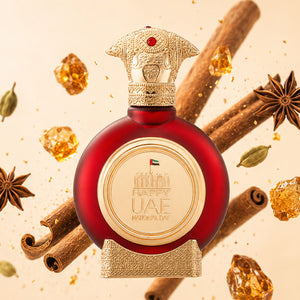 UAE National Day men's perfume bottle 75ml surrounded by oriental spices and amber - best national day gifts