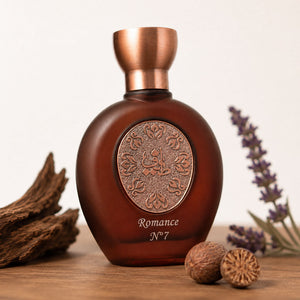 ROMANCE N°7 women's perfume bottle 75ml surrounded by nutmeg and lavender - fragrant musk and amber perfume