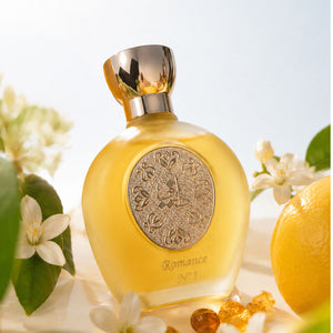 ROMANCE N°1 women's perfume bottle 75ml beside lemon, jasmine and amber - long lasting amber perfume