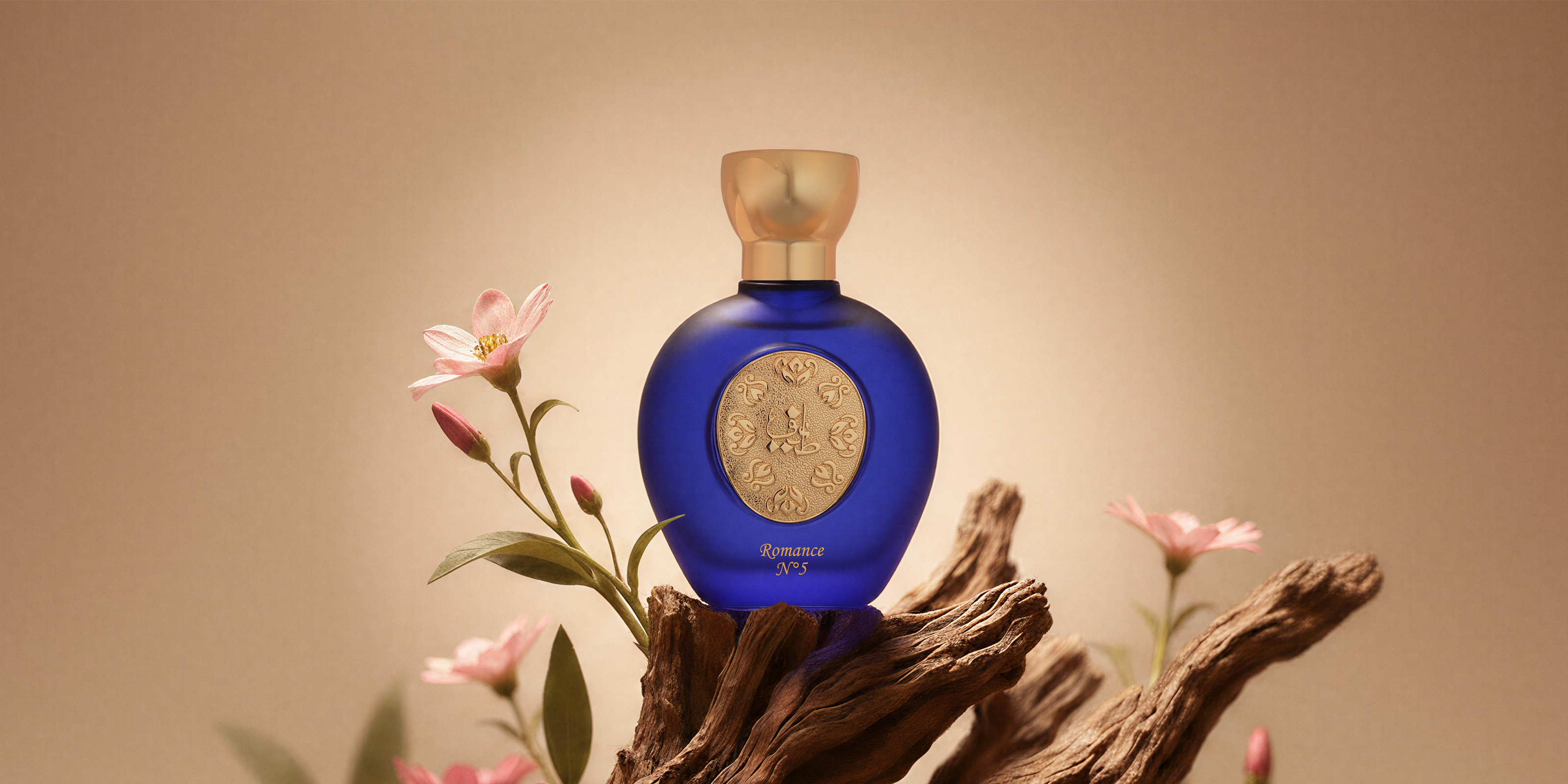 Romance No.5 Perfume Blue Bottle Floral Wood Soft Elegant