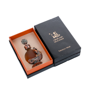 PEACOCK P001 oriental oil bottle 12ml nestled in box - top Arabian musk fragrance oil