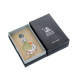 PEACOCK P004 oriental oil bottle 12ml shown in fragrance box - fragrant white musk perfume oil in uae